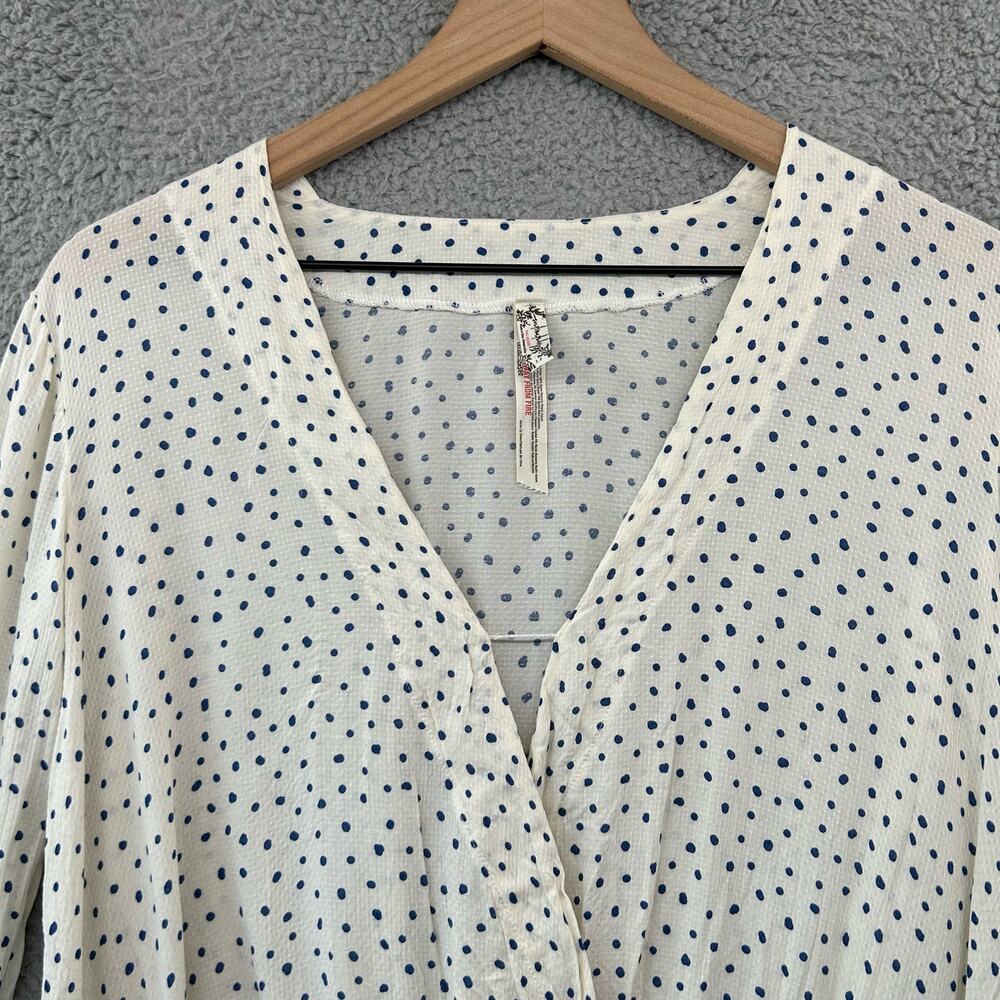 INTIMATELY FREE PEOPLE Makin Waves Bodysuit S Small Fairy Coquette Twee Dots - Picture 2 of 15